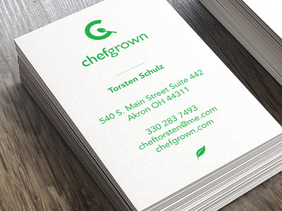 Chef Grown Business Card business card design kerovec letterpress rokac roko