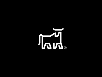 LB animal branding bull horns logo logodesign mark symbol
