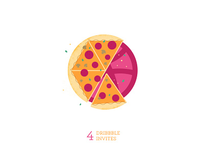 Dribbble Invitations 4 invitation kerovec pizza rokac roko slice