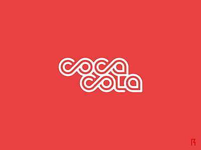 Coca Cola coke geometry kerovec logo retro rokac roko simple typography