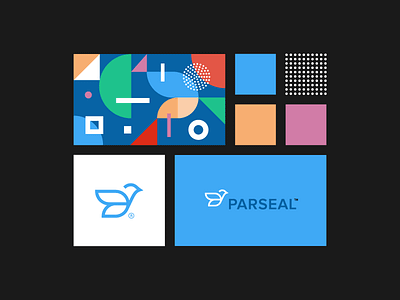 Parseal bird branding colorful delivery logo logotype minimal rokac