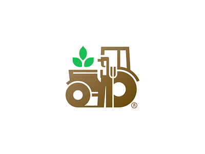 Tractor farmer food kerovec leaf logo minimal nature potato rokac roko soil tractor