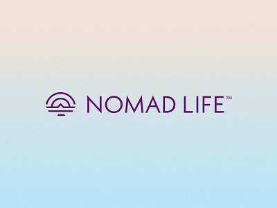 Nomad Life bird logo minimal rokac sea sun travel unknown