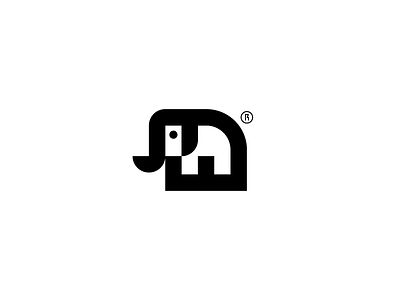 Elephant elephant logo minimal rokac