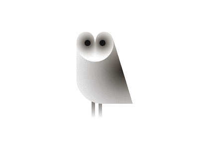 Owl gradient heart logo minimal noise owl rokac