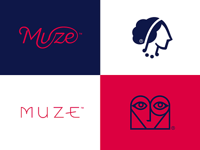Muze catering food head heart inspiration logo logotype love minimal muse quality woman