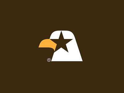 Eagle Star america animal bird eagle freedom head logo minimal star