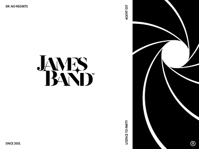 James Band 007 agent bond james logotype music revista serif star stencil typography
