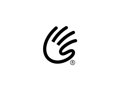 Sketch custom fingers hand invite letter logo minimal sketch symbol