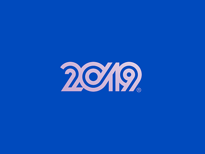 2019 2019 line logo logotype newyear numbers