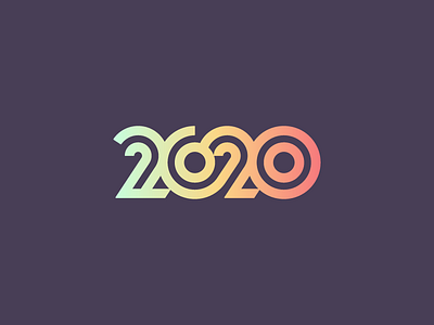 2020 2020 branding logo new new year numbers typography