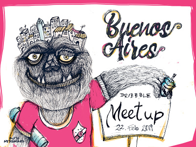 Dribbble Meetup - Buenos Aires (Playoff) design illustration typography
