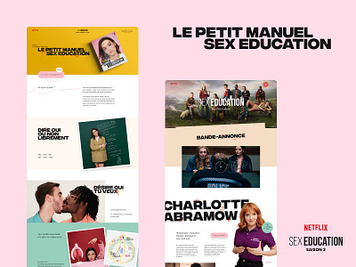 Sex education - Page layout grid layout margin netflix tv show type website