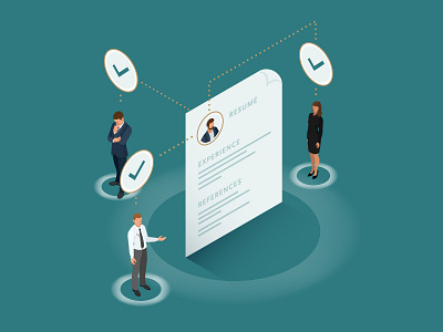 Isometric Illustration 1 business employment illustration isometric recruiting resume