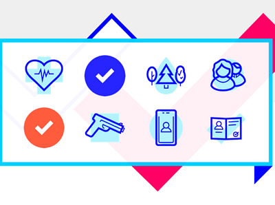 Voting Topics iconography illustration line art vector vote voting