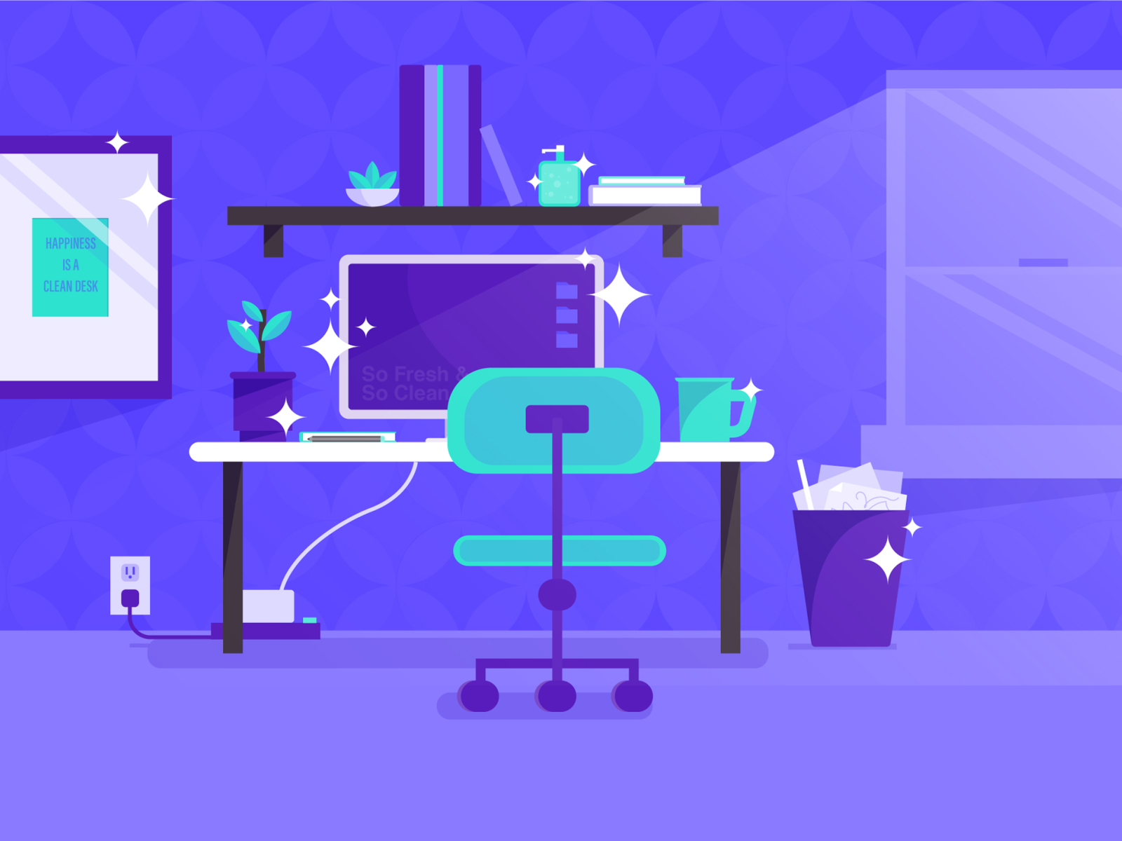 Clean Desk, Happy Life by Rule29 on Dribbble