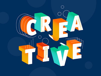 Creative creative expressive gradient type typogaphy