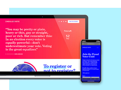 Voter Information blue election 2020 mobile red vote voting web design white