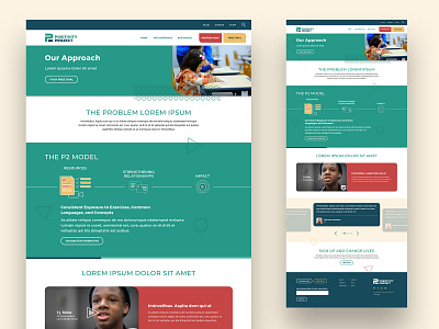 Interior Page Concept approach children community green ui visual design web design