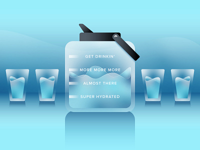 Stay Hydrated blue illustration vector