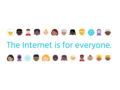 The Internet is for everyone. :) branding design emojis iconography illustration rule29 vector
