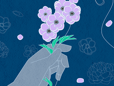 Day of Giving design flowers hand illustration rule29 vector