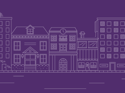 Motion Graphic Background apartment graphic house line art motion neighborhood purple store vector