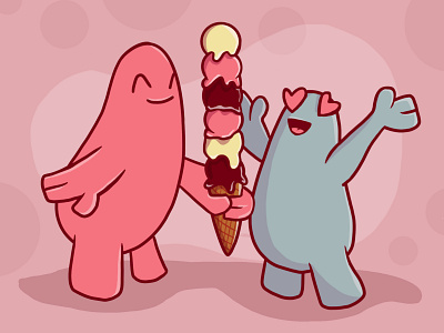 Ice Cream Time chocolate gift ice cream kindness pink strawberry vanilla you scream