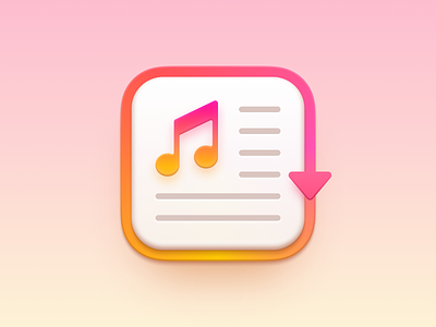 Playlist Export Icon big sur icon interface minimal red redesign redesign. ui ux white
