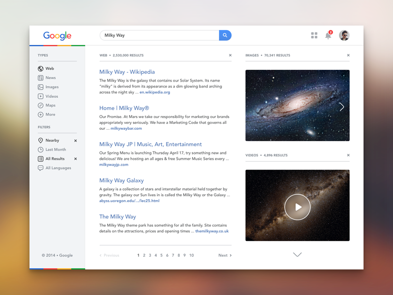 Google Redesign by Ilya Miskov on Dribbble