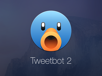 Tweetbot 2 app black blue flat icon mac orange os x pink white yosemite