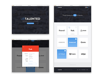 UrTalented black blue interface minimalism purple red ui urtalented ux web white