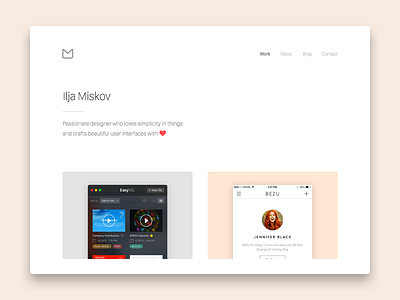 New Portfolio Sneak Peek clean gold minimal minimalist portfolio ui ux web webdesign white