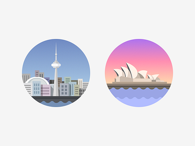 City Icons (Part 4) blue graphics green icon icons illustration red sydney toronto white yellow