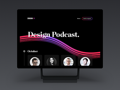 Design Podcast black clean dark design microsoft podcast surface ui ux web website