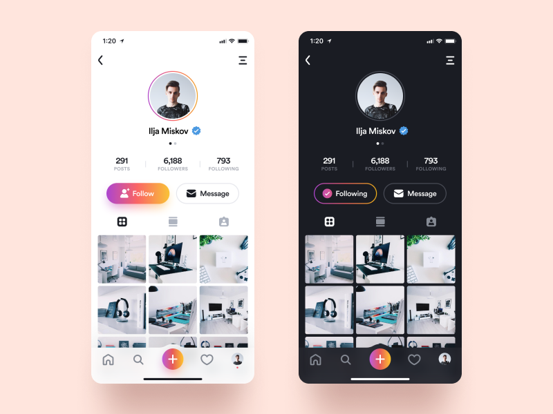 Download Instagram Profile by Ilja Miskov | Dribbble | Dribbble