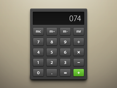 Calculator black brown calculator dark gray green gui interface light ui white