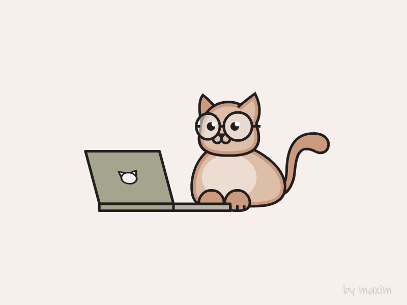 computer cat animation by Nataliia Maksymenko on Dribbble