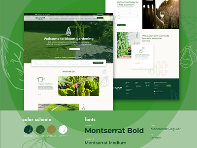 Bloom Gardening Landing Page (Website Design)