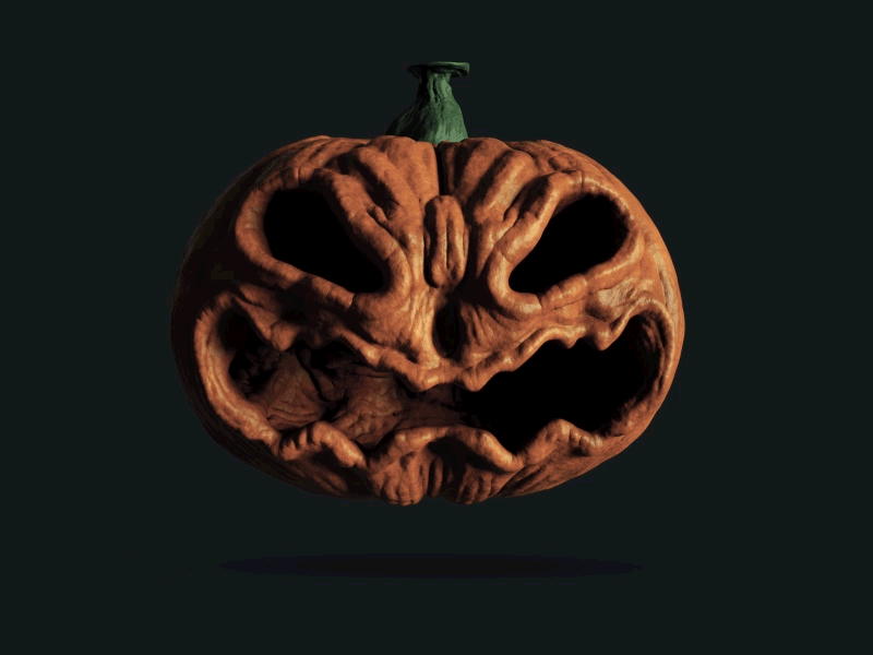 Evil Pumpkin 360 aftereffects cinema4d halloween modeling pumpkin terror zbrush