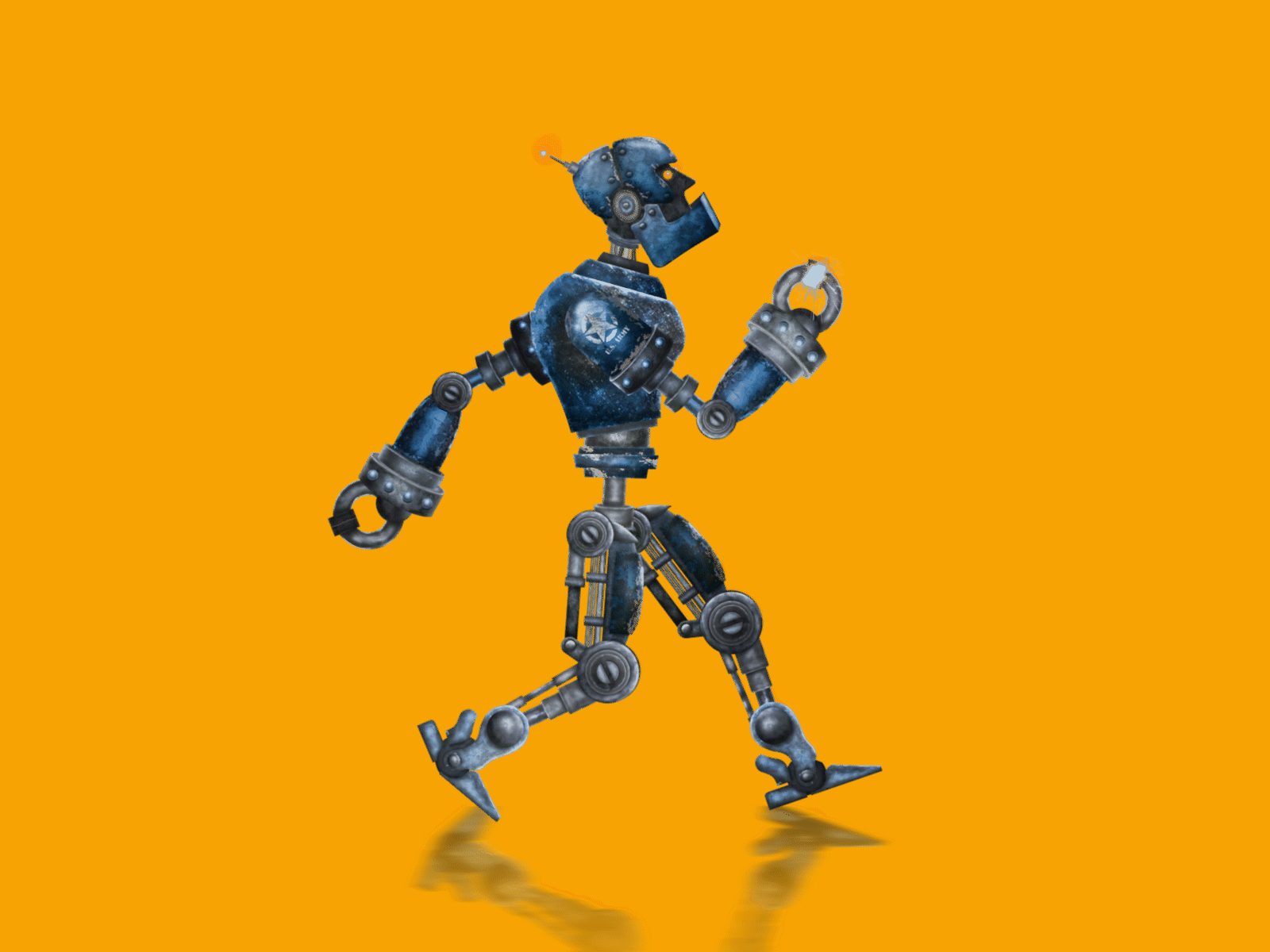 ROBOT WALK CYCLE 2d ae after effects animation animation2d design illustration robot smooth timing vector walk cycle