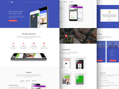 MDLP 2 - Material Design Landing Page ccd conversion conversion centered design css html landing page material design material design lite materialup template