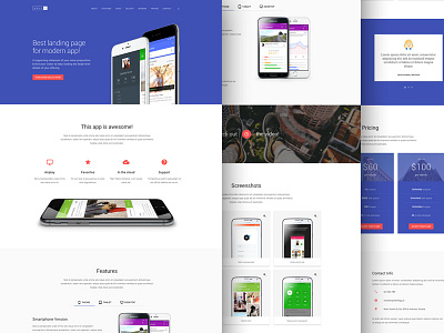 MDLP 2 - Material Design Landing Page