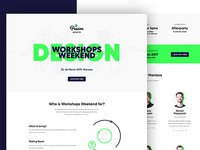 Workshops Weekend: Design clean design illustration landing page layout single page ui vibrant web