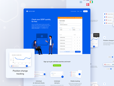 What's my SERP Landing Page design illustrations landing page serp serp check ui ux website