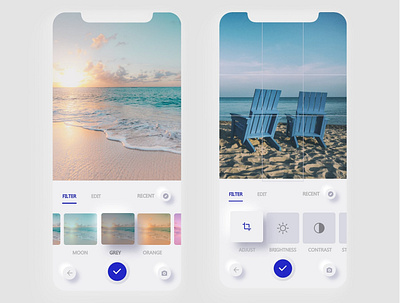 A Picture Editing Design... inspired by Pinterest app camera app photography softui ui ui ux uidesign ux uxdesign xd design