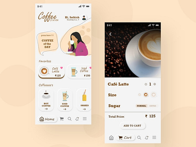 Coffee Station adobexd app colors dailyui design illustration photoshop ui uidesign vector