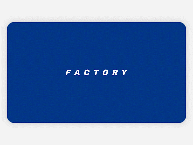 Factory Animation animation design logo