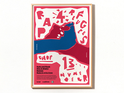 Poster Artwork – "Rap 4 Refugees" (WIP) artwork concert design event illustration music pantone poster poster design print