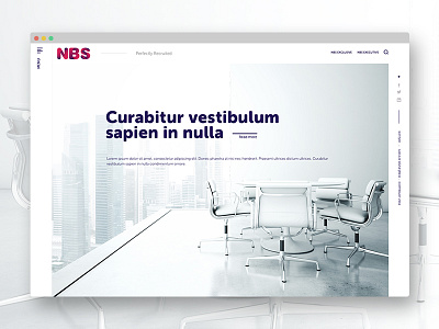NBS Human Resources grid header minimal single page site sketch app typography ui ux web